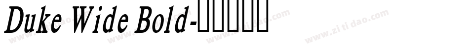 Duke Wide Bold字体转换